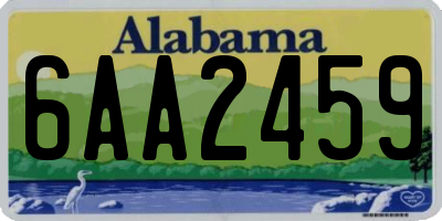 AL license plate 6AA2459