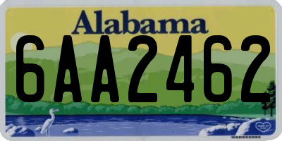AL license plate 6AA2462