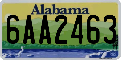 AL license plate 6AA2463