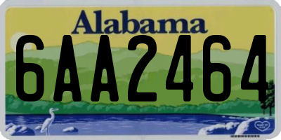 AL license plate 6AA2464