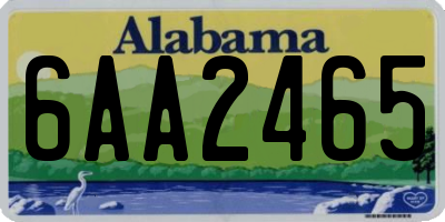 AL license plate 6AA2465