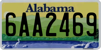 AL license plate 6AA2469