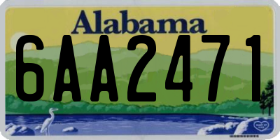 AL license plate 6AA2471