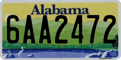 AL license plate 6AA2472