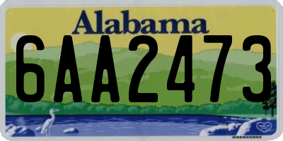 AL license plate 6AA2473