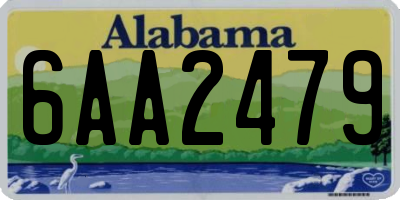 AL license plate 6AA2479