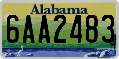 AL license plate 6AA2483
