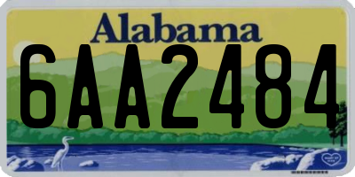 AL license plate 6AA2484