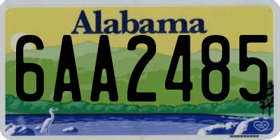 AL license plate 6AA2485