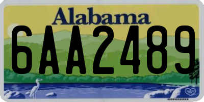AL license plate 6AA2489