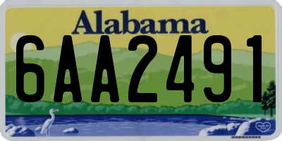AL license plate 6AA2491