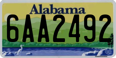 AL license plate 6AA2492