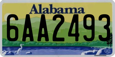 AL license plate 6AA2493