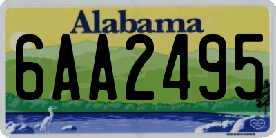 AL license plate 6AA2495