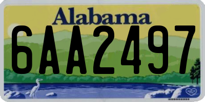 AL license plate 6AA2497