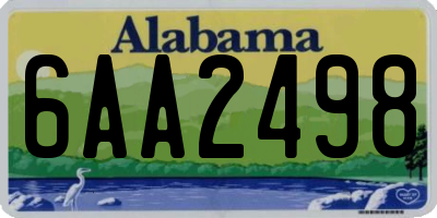 AL license plate 6AA2498
