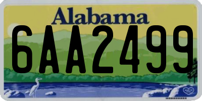 AL license plate 6AA2499
