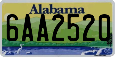 AL license plate 6AA2520