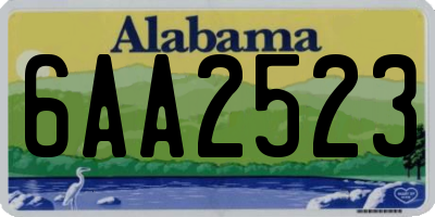 AL license plate 6AA2523