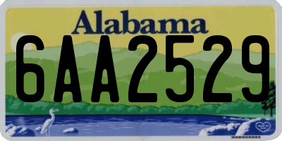AL license plate 6AA2529