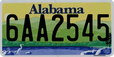 AL license plate 6AA2545