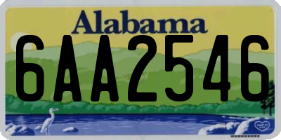 AL license plate 6AA2546