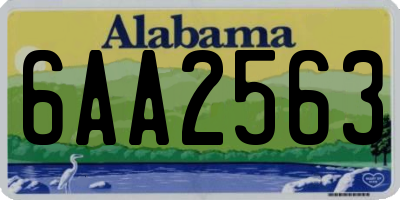 AL license plate 6AA2563