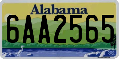 AL license plate 6AA2565