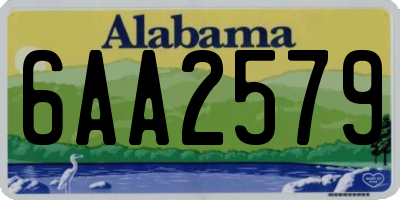 AL license plate 6AA2579