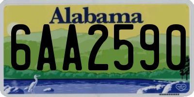 AL license plate 6AA2590
