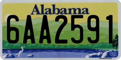AL license plate 6AA2591