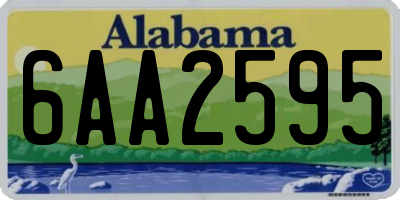 AL license plate 6AA2595