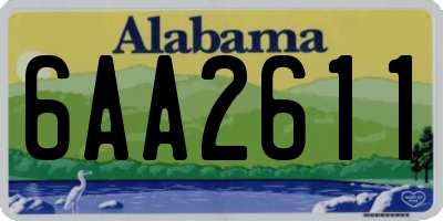 AL license plate 6AA2611