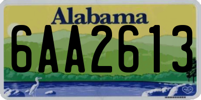 AL license plate 6AA2613