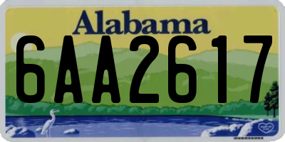 AL license plate 6AA2617