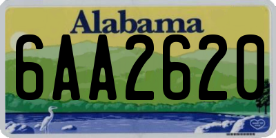AL license plate 6AA2620