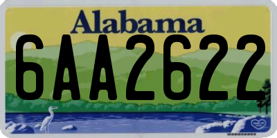 AL license plate 6AA2622