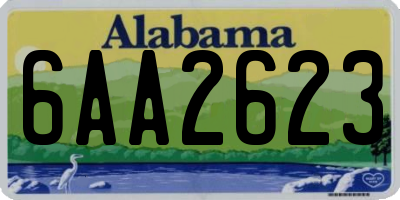 AL license plate 6AA2623