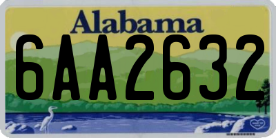 AL license plate 6AA2632