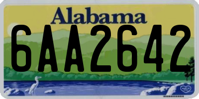 AL license plate 6AA2642