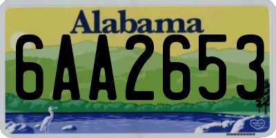 AL license plate 6AA2653