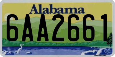 AL license plate 6AA2661