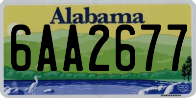 AL license plate 6AA2677