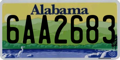 AL license plate 6AA2683