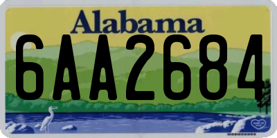 AL license plate 6AA2684