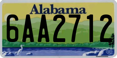AL license plate 6AA2712