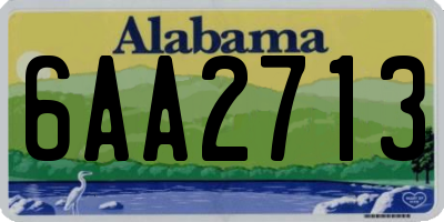 AL license plate 6AA2713