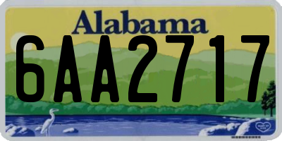 AL license plate 6AA2717