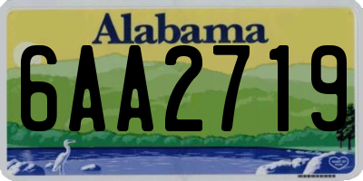 AL license plate 6AA2719