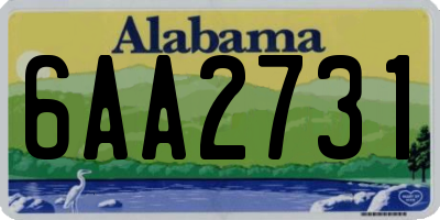 AL license plate 6AA2731